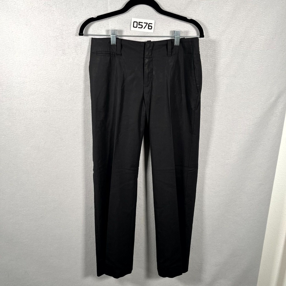 Banana Republic Dress Pants Womens 0 Black Wool Stretch Formal Business Oxford